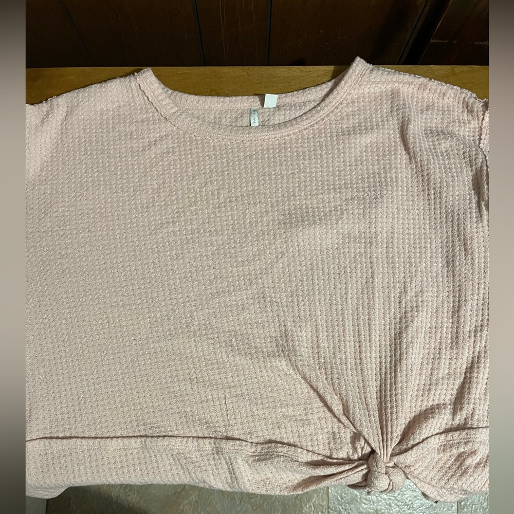 Pink side knot shirt